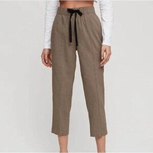 Babaton Linen Day Pants Pull On Elastic Waist